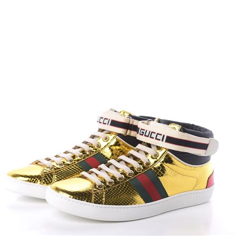 gucci sneakers snake womens|Gucci ace metallic snakeskin sneakers.